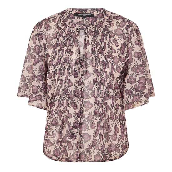 French Connection - Bluse für Damen, Krawatten-Kragen, Puffärmel (Hellrosa) - Image 2