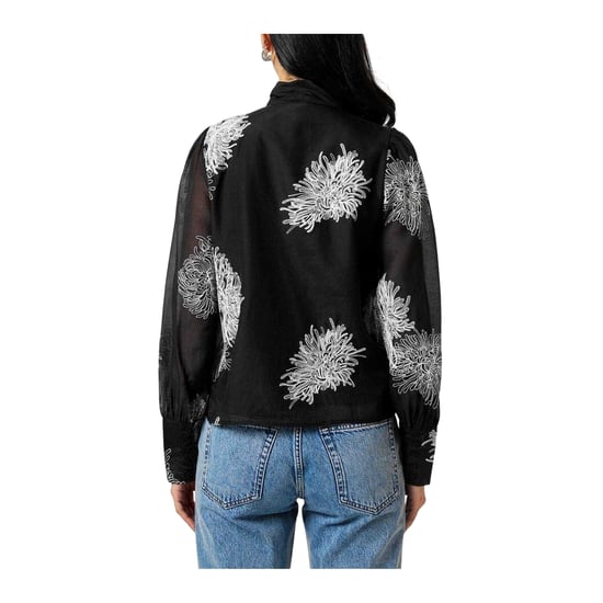Vero Moda - "Dula" Bluse für Damen, Regulär, Puffärmel (Schwarz/Weiß) - Image 2