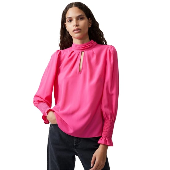 French Connection - Bluse für Damen, Hoch geschnitten, Regulär (Leuchtendes Rosa) - Image 1