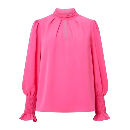 French Connection - Bluse für Damen, Hoch geschnitten, Regulär (Leuchtendes Rosa) - Image 2