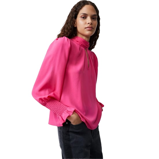 French Connection - Bluse für Damen, Hoch geschnitten, Regulär (Leuchtendes Rosa) - Image 4