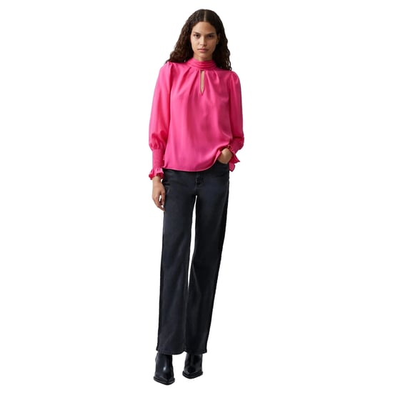 French Connection - Bluse für Damen, Hoch geschnitten, Regulär (Leuchtendes Rosa) - Image 5