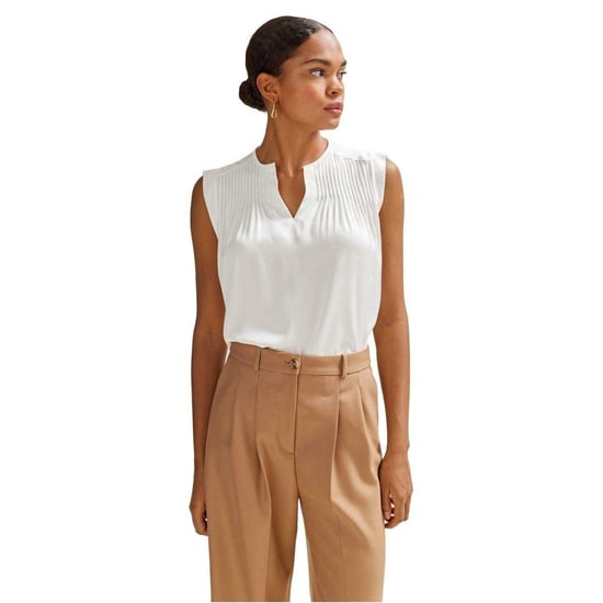 Boss - Bluse für Damen, Hals Kerbe, Regulär (Weiß) - Image 2