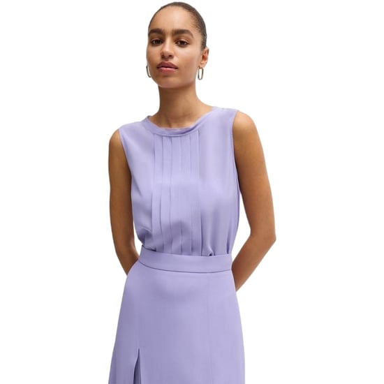 Boss - Bluse für Damen, Schmuckkragen, Regulär, Ärmellos (Amethyst-Lila) - Image 1