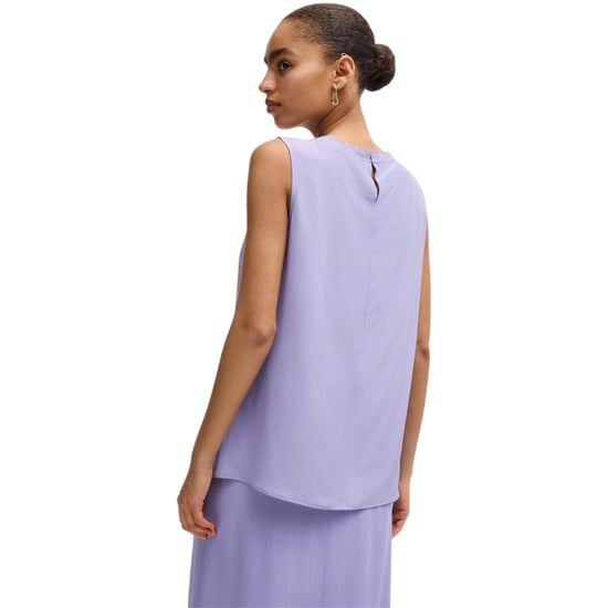Boss - Bluse für Damen, Schmuckkragen, Regulär, Ärmellos (Amethyst-Lila) - Image 3