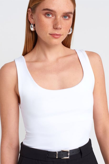 Ärmellose Slim-Fit Jersey-Bluse mit Quadrat-Ausschnitt - Image 4