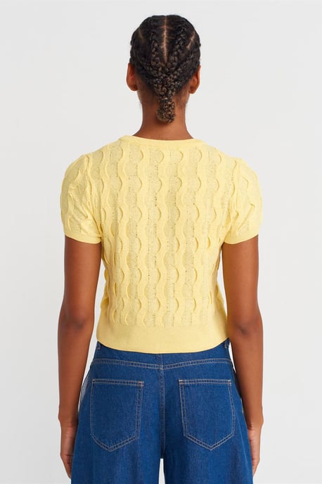 Strukturierte Ripp-Crop-Bluse - Image 2