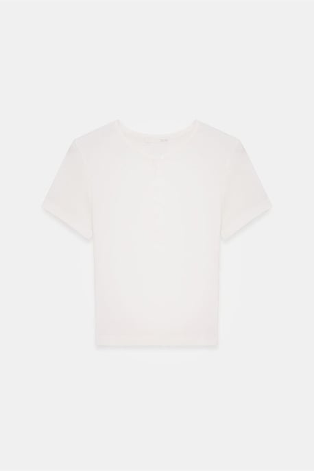 Slim Fit Crop-Jersey-Bluse - Image 5