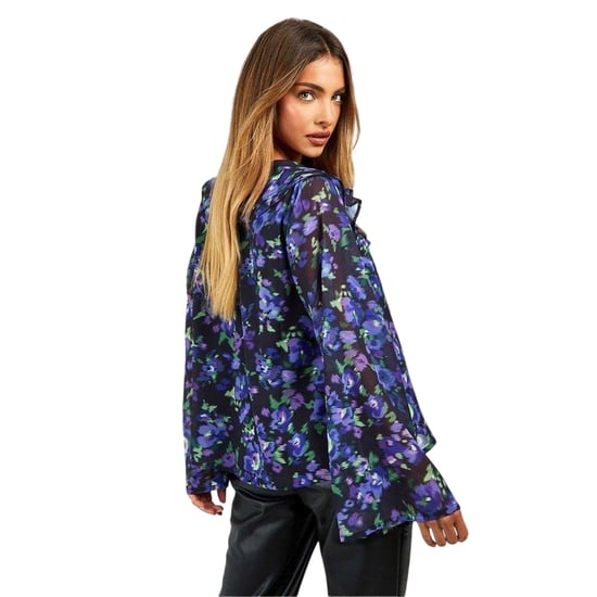 Influence - Bluse für Damen, Rüschen (Schwarz) - Image 2
