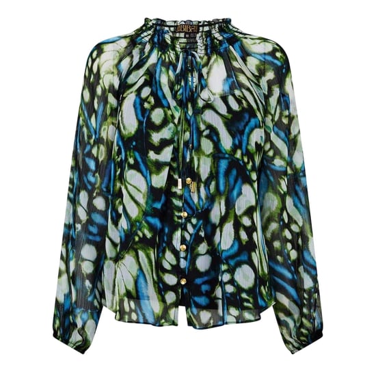 Biba - Bluse für Damen, Transparent (Schmetterling Grün) - Image 2