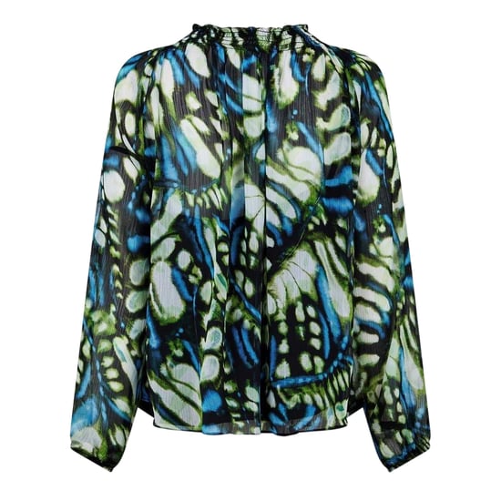 Biba - Bluse für Damen, Transparent (Schmetterling Grün) - Image 3