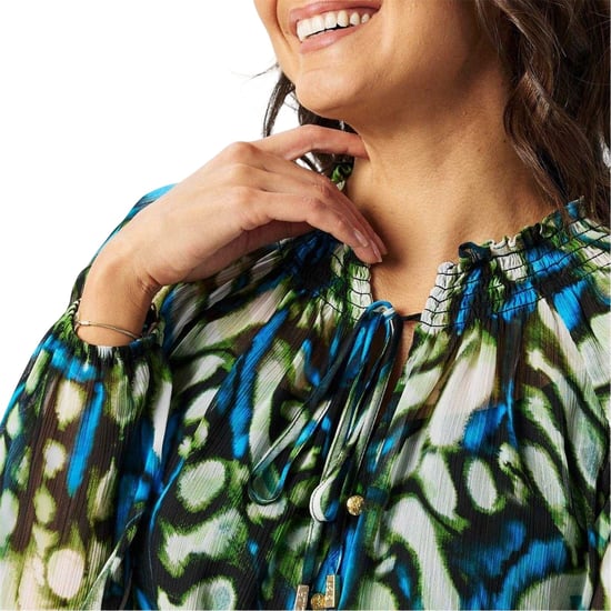 Biba - Bluse für Damen, Transparent (Schmetterling Grün) - Image 4