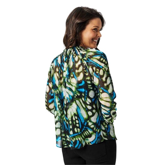 Biba - Bluse für Damen, Transparent (Schmetterling Grün) - Image 5