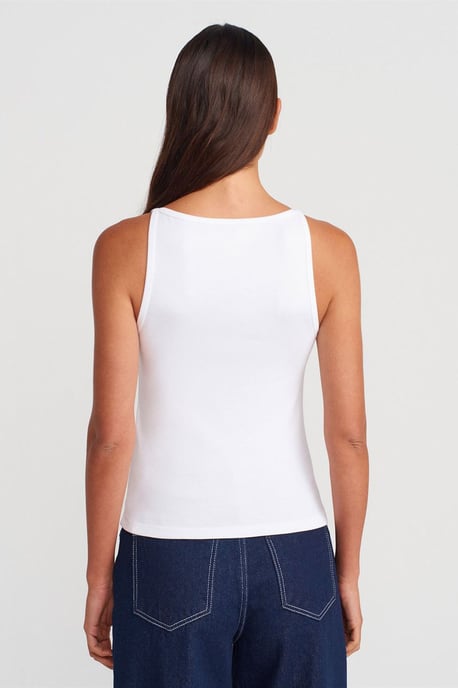 Rippstrick Halterneck Slim-Fit Bluse - Image 2