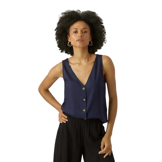 Vero Moda - Bluse für Damen, V-Ausschnitt, Regulär (Marineblau) - Image 4