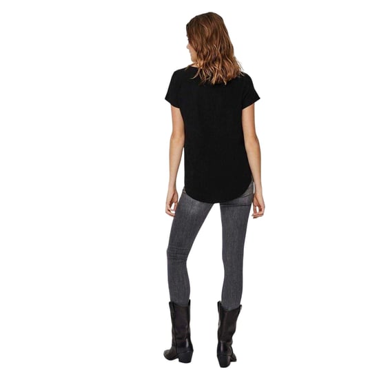 Vero Moda - Bluse für Damen, Rundhalsausschnitt, kurzärmlig (Schwarz) - Image 3