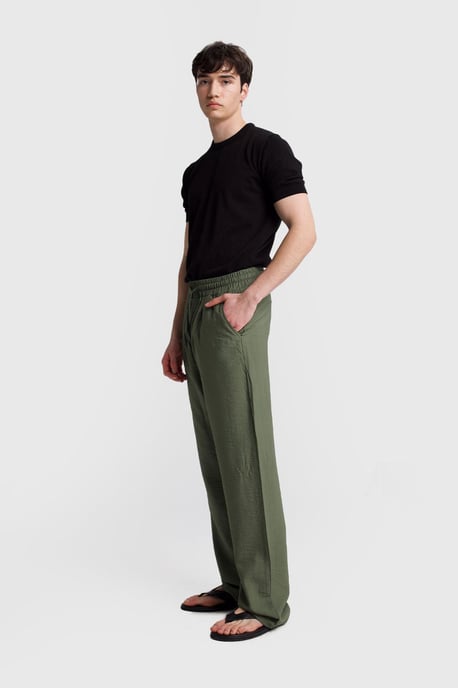 Herren Weitbein-Hose mit elastischem Bund - Image 6