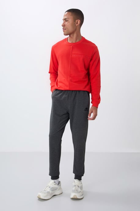Herren Fleece-Sweatpants in Unifarben - Image 1
