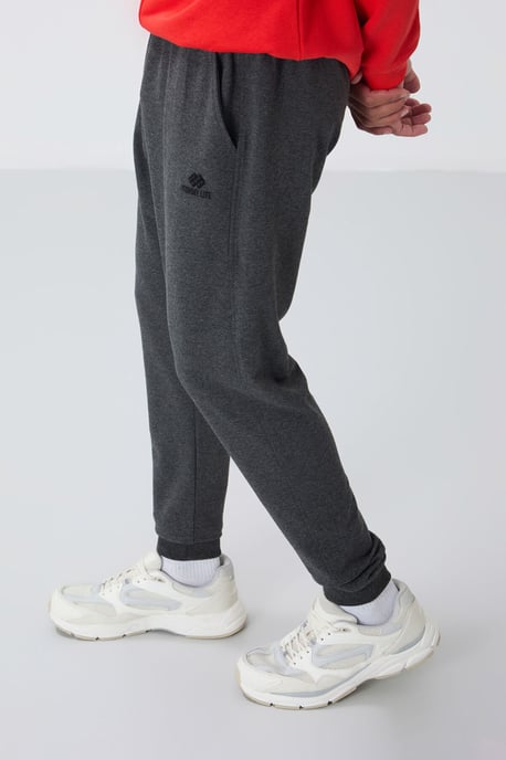 Herren Fleece-Sweatpants in Unifarben - Image 3
