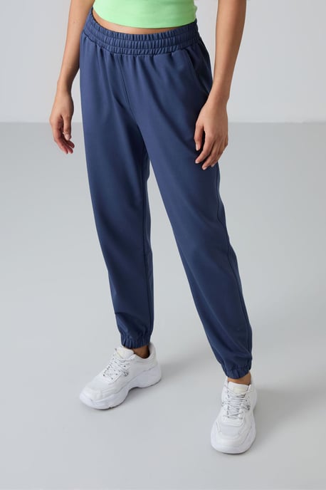Damen Hochbundige Relaxed Fleece Jogginghosen - Image 3