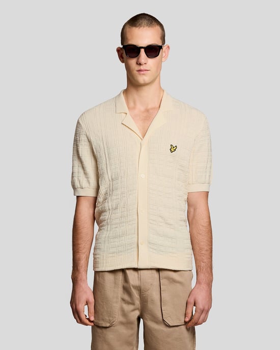 Revere Collar Gestricktes Resort-Shirt - Image 1