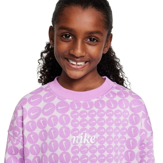 Nike - Sweatshirt für Mädchen, Fleece, Übergroß (Fuchsie/Weiß) - Image 2