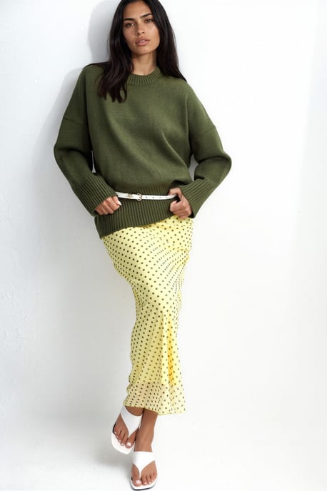 Oversized Rundhalsausschnitt Strickpullover - Image 4