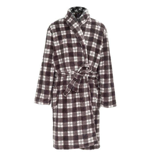 Howick - Morgenmantel für Herren, Fleece, Für die Freizeit (Grau/Schwarz) - Image 1