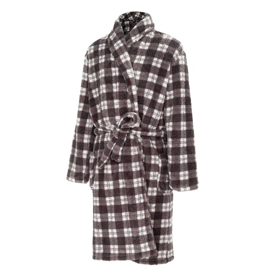 Howick - Morgenmantel für Herren, Fleece, Für die Freizeit (Grau/Schwarz) - Image 3