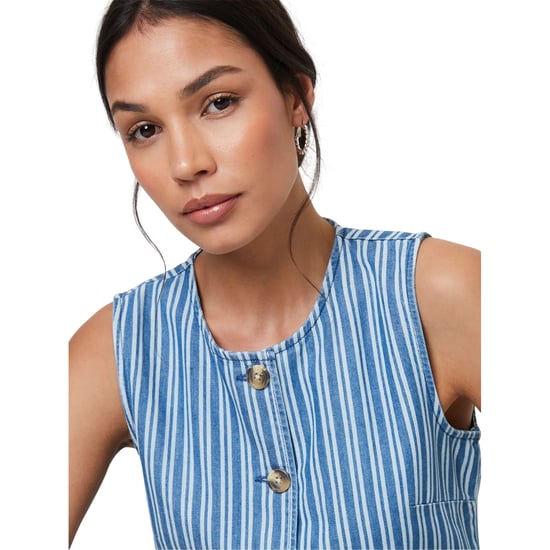 Threadbare - "Fifi" Weste für Damen, Denim, Ärmellos (Mittelblau) - Image 3