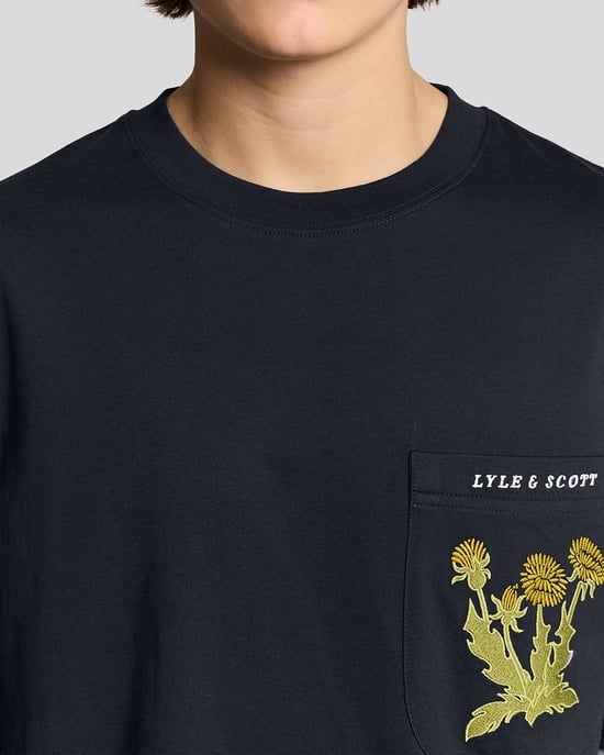 Botanisch besticktes Taschenshirt - Image 3
