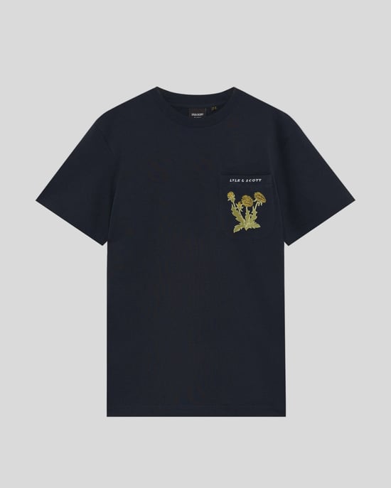 Botanisch besticktes Taschenshirt - Image 5