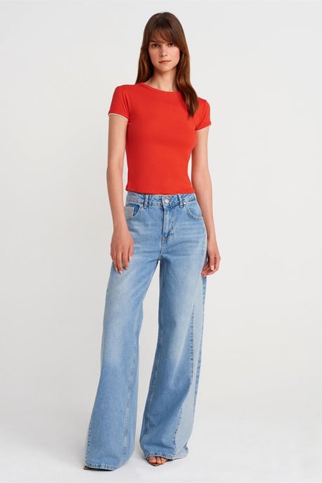 Damen Slim Fit Baumwoll-Crop-T-Shirt - Image 4