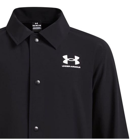 Under Armour - Trainerjacke für Jungen, Front Knopfleiste, gewebter Stoff (Schwarz/Weiß) - Image 5