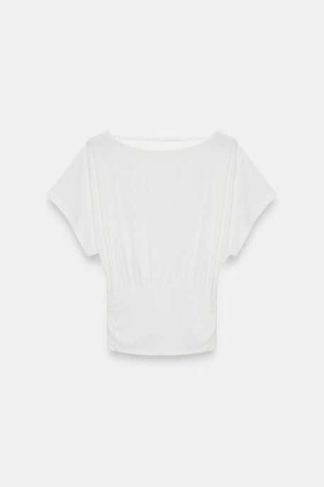 Damen Modal-Mix Cut-out Rundhalsausschnitt Bluse - Image 5