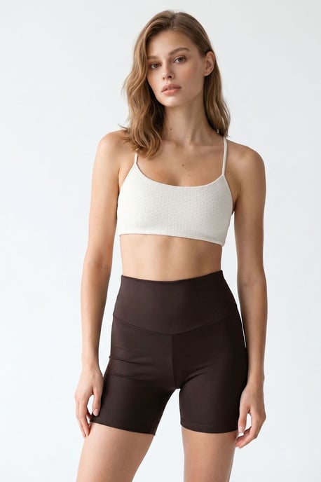 Hochtaillierte Skinny-Radshorts - Image 2