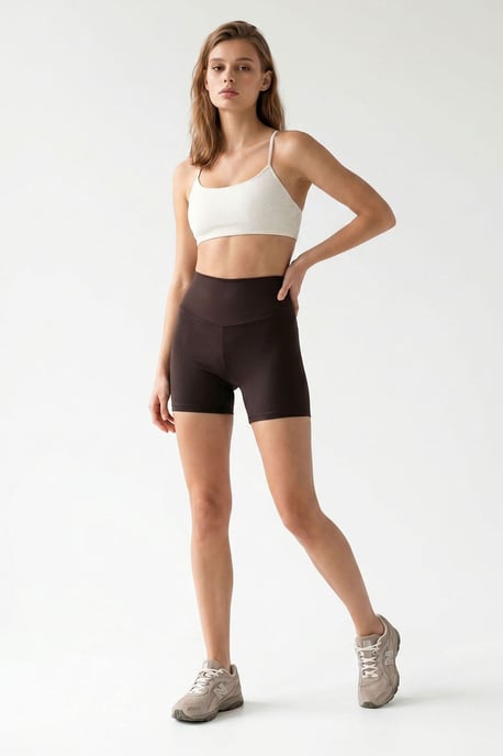 Hochtaillierte Skinny-Radshorts - Image 4