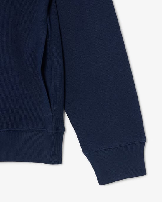 Sweat zip col montant coton Lacoste Pour Homme en Bleu Marine - Image 4