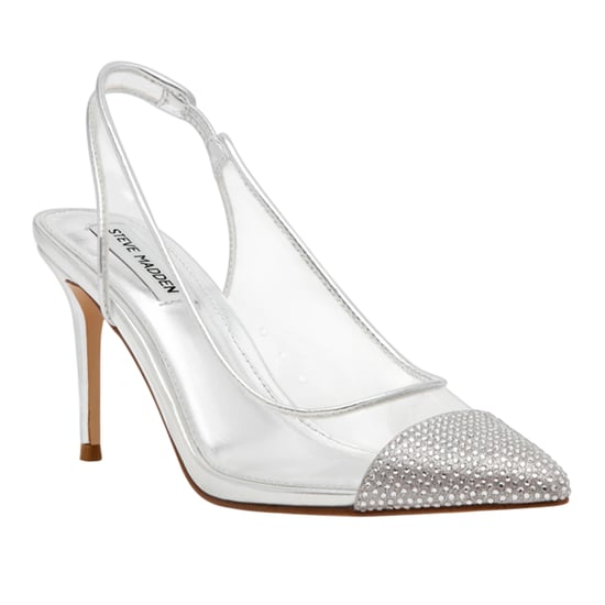 Steve Madden - "Leena" Metallic Pumps für Damen, Sling Back (Silber) - Image 4