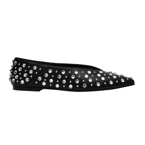 Steve Madden - "Venecia" Neuheit Pumps für Damen, Leder, Mandel Zeh, Flach (Schwarz) - Image 1