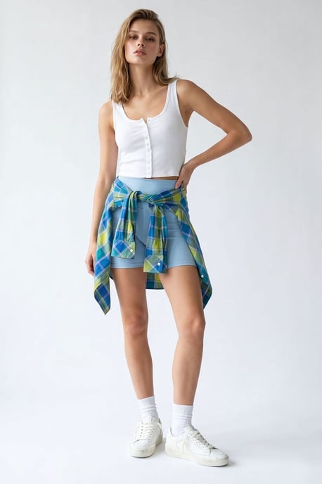 Hochtaillierte Skinny-Radsportshorts - Image 6