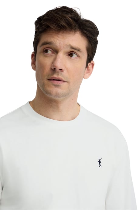 Langärmliges T-Shirt weiß mit geradem Schnitt und Rigby Go Stickerei - Image 2