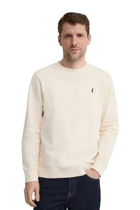Sweatshirt ecru im Relaxed Fit mit Rigby Go Stickerei - Image 1