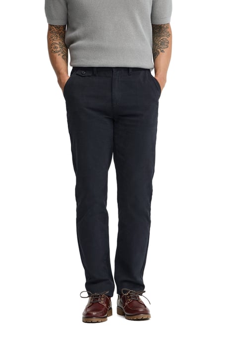 Chinohose marineblau im Regular Fit mit Polo Club Logo - Image 1