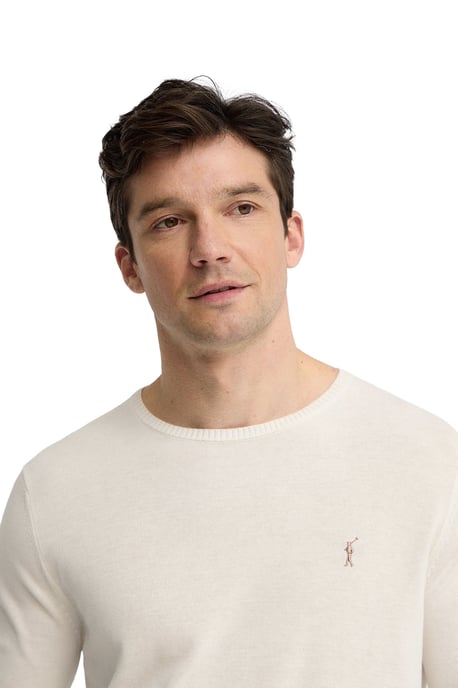 Pullover ecru mit Rundkragen und Rigby Go Logo - Image 2