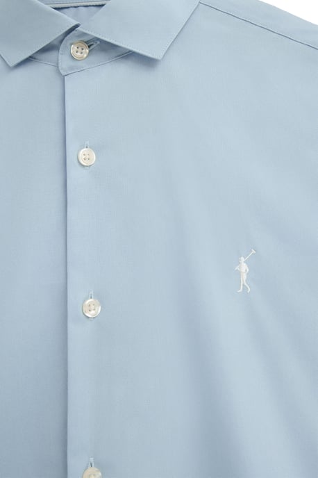 Hemd hellblau im Slim Fit mit Rigby Go Logo - Image 4