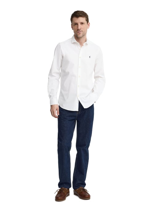 Hemd weiß im Slim Fit mit Rigby Go Logo - Image 4