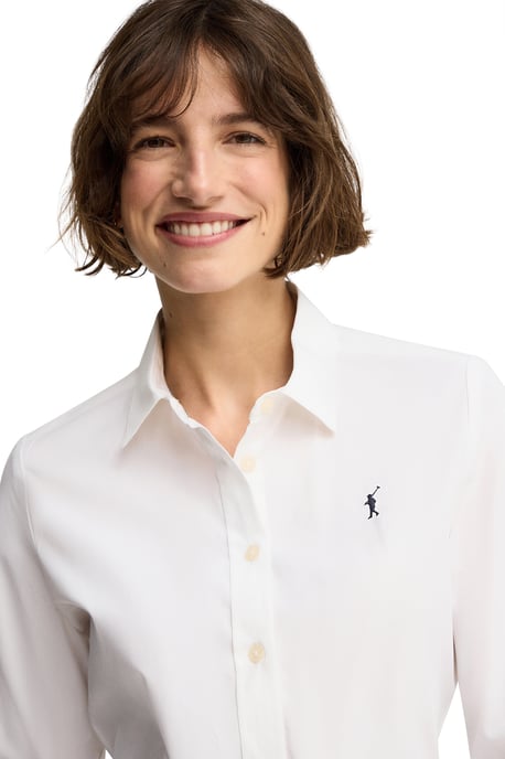Hemd aus Popeline weiß im Slim Fit mit Rigby Go Stickerei - Image 2