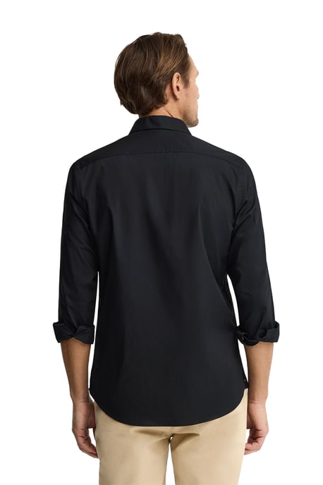 Hemd schwarz im Slim Fit mit Rigby Go Logo - Image 3