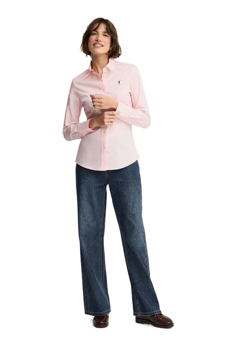 Hemd aus Popeline rosa im Slim Fit mit Rigby Go Stickerei - Image 4
